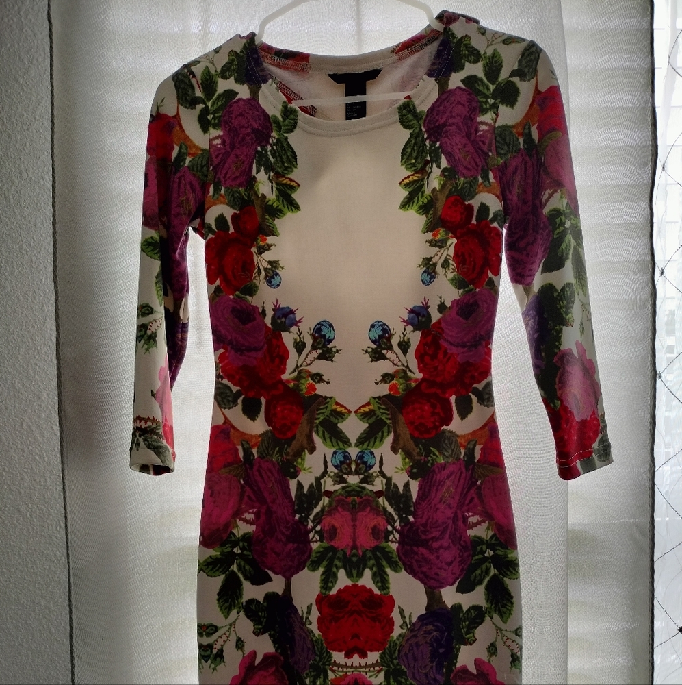 H&M Floral Print Bodycon Mini